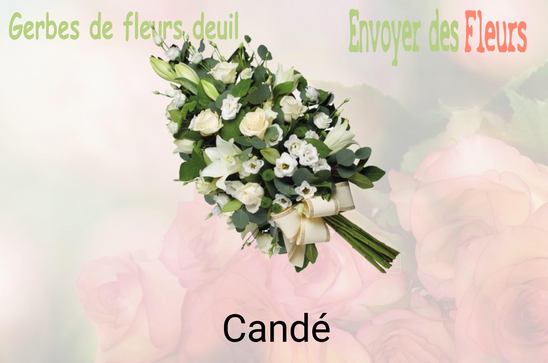 Gerbe de fleurs de deuil livrée à Candé